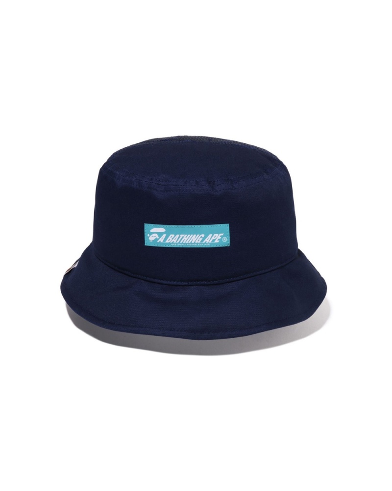 Chapeaux Bape Half Mesh Bucket Bleu Marine Bleu Homme | IAO-50533705